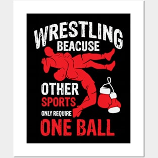 Wrestling Beacuse Other Sports Only Require One Ball Posters and Art